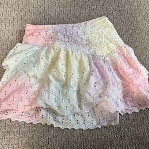 Love shack fancy tully tie dye skirt